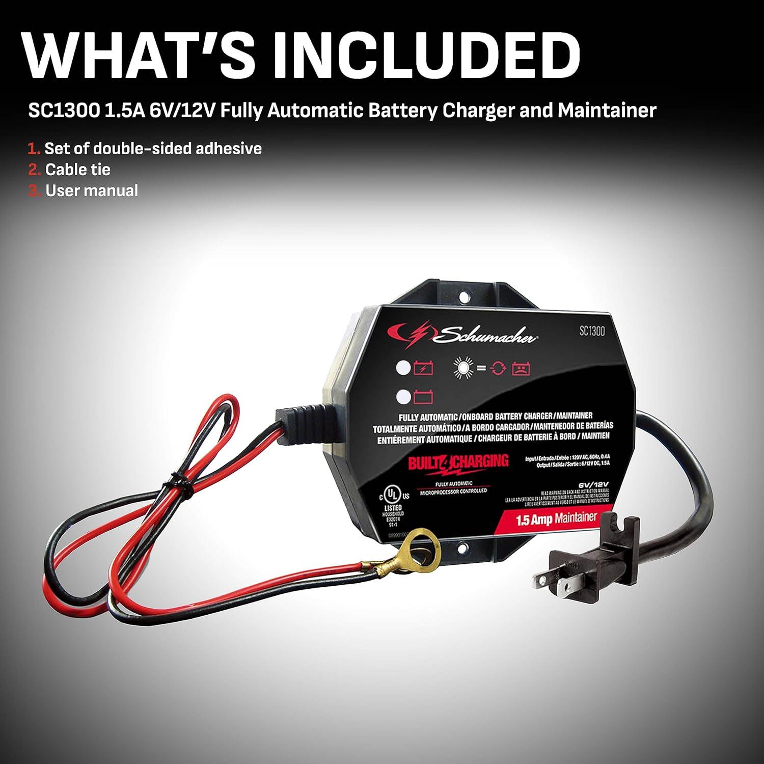 imageSchumacher Electric 15A Car Battery Charger and Maintainer 3in1 Solution for 6V12V Power Sport Automotive and Marine Batteries SC1300Pack of 2