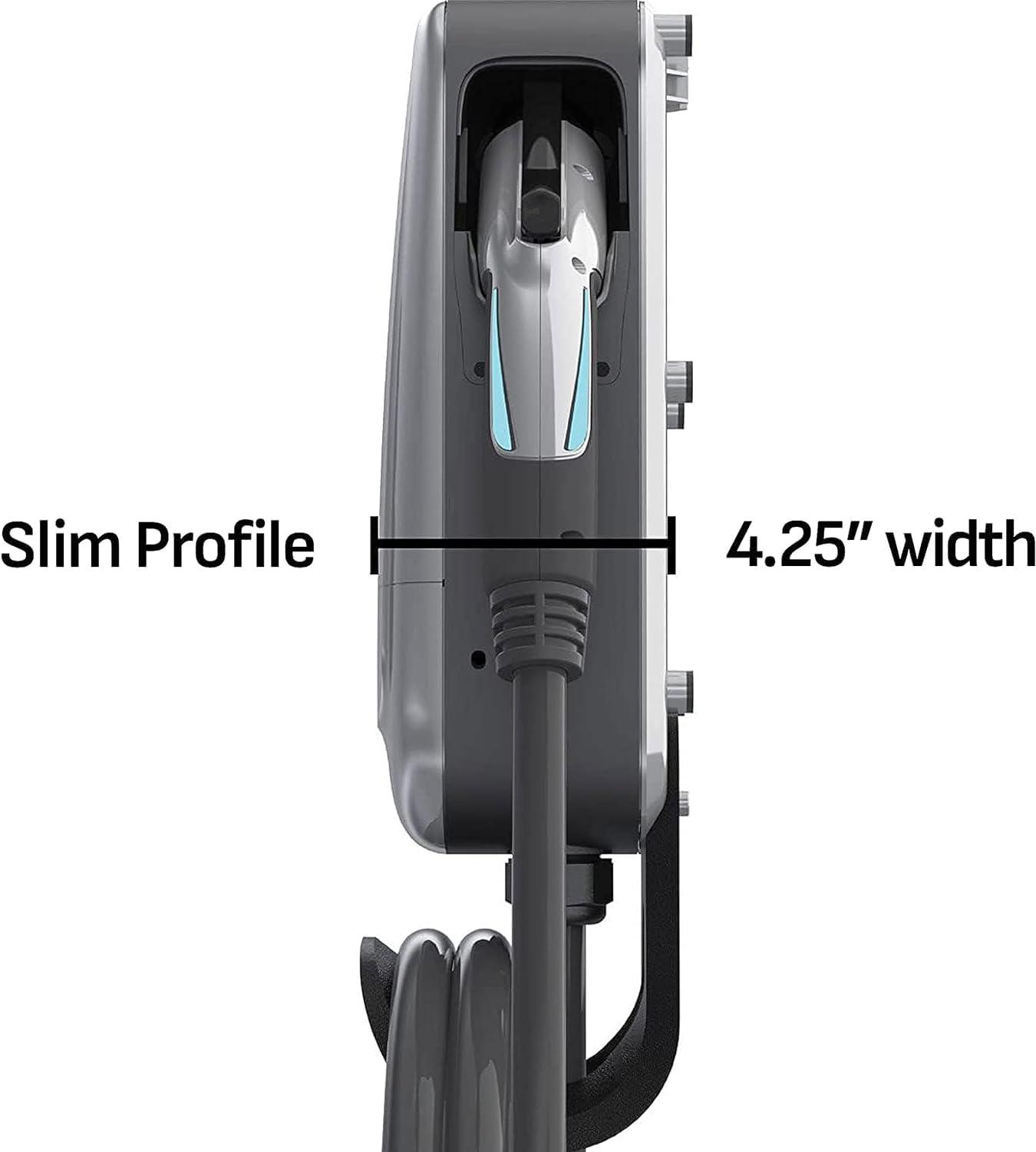 imageSchumacher Electric 240V  40A Level 2 EV Wall Charger  NEMA 1450 Plug  with Universal SAEJ1772 Connector  WiFi ampamp Bluetooth Enabled  WeatherResistant for Indoor or Outdoor Use  SEV1600P1450