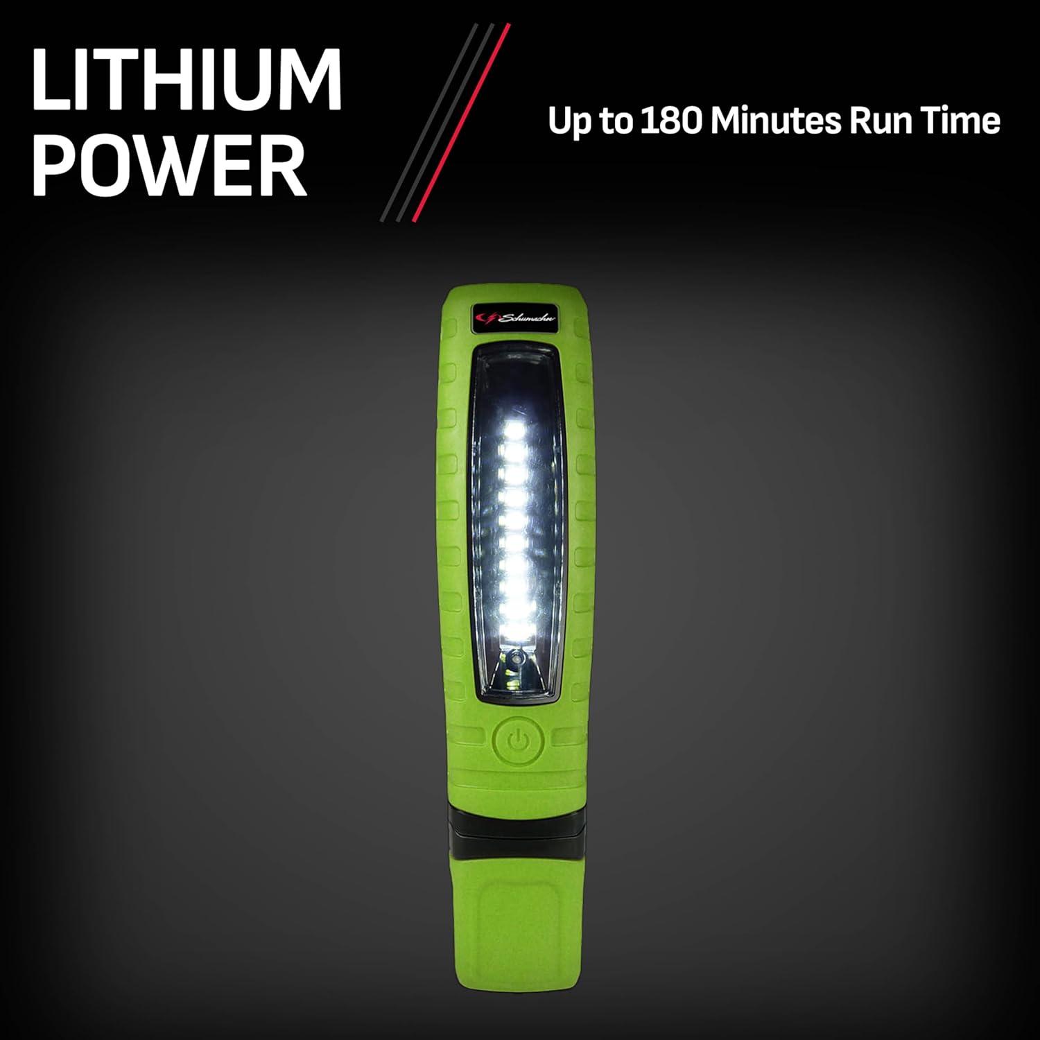 imageSchumacher Electric 400 Lumen LED Cordless Work Light and Torch 360 Degree MultiAngle Positioning 90 Degree Tilt Magnetic Mounts SL360GU