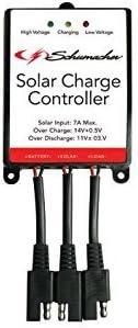 imageSchumacher Electric 48W Solar Car Battery Maintainer Amorphous Solar Technology Water Resistant for 12V Power Sport Automotive and Marine Batteries SP400