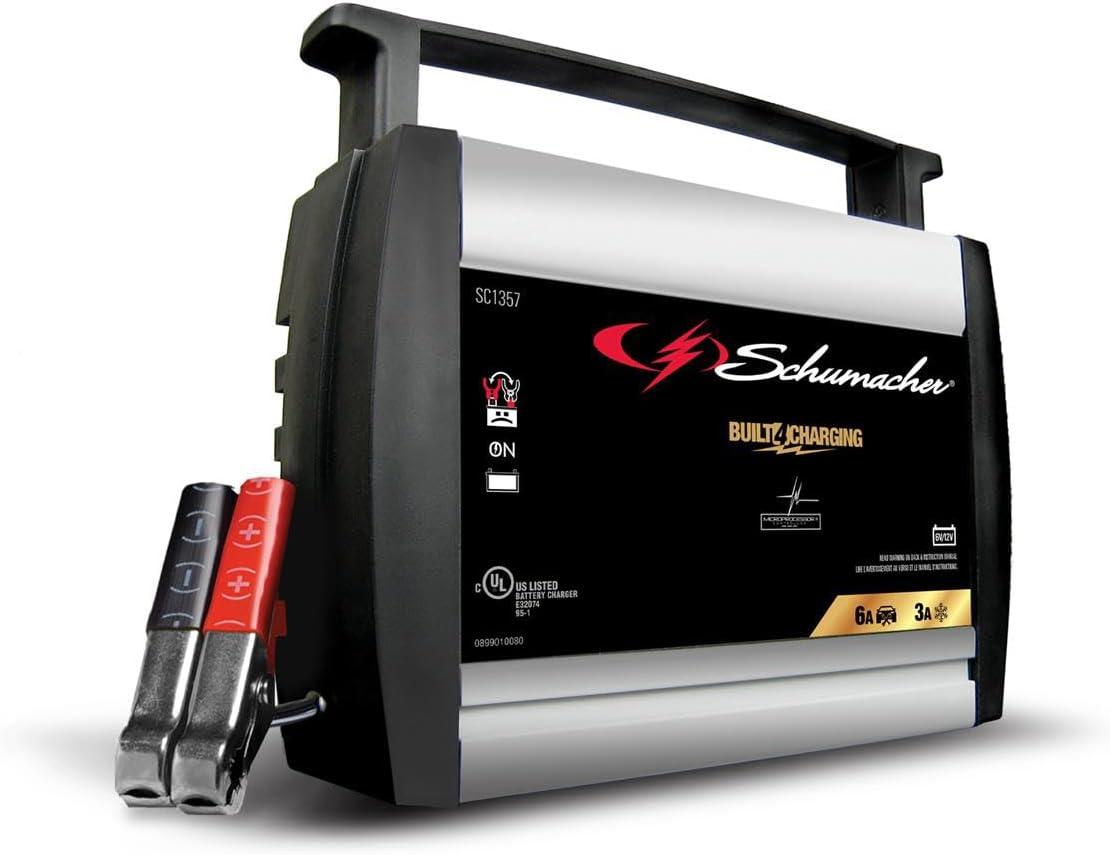 imageSchumacher Electric 6A Car Battery Charger and Maintainer 3in1 Solution for 6V12V Power Sport Automotive and Marine Batteries SC13573
