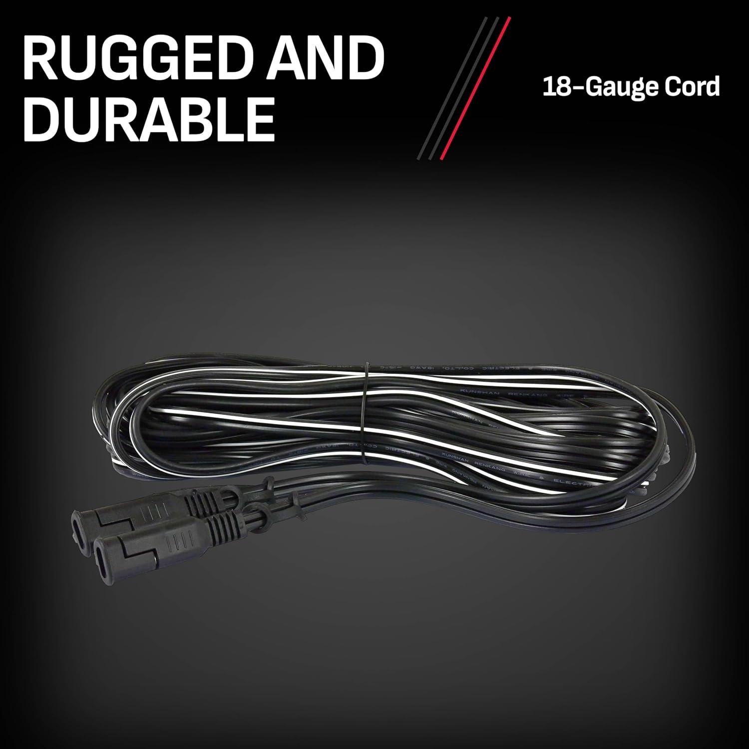 imageSchumacher Electric Battery Charger Extension Cord with QuickConnect Ends EC25 25 Feet Use with Schumacher Battery Chargers and Maintainers