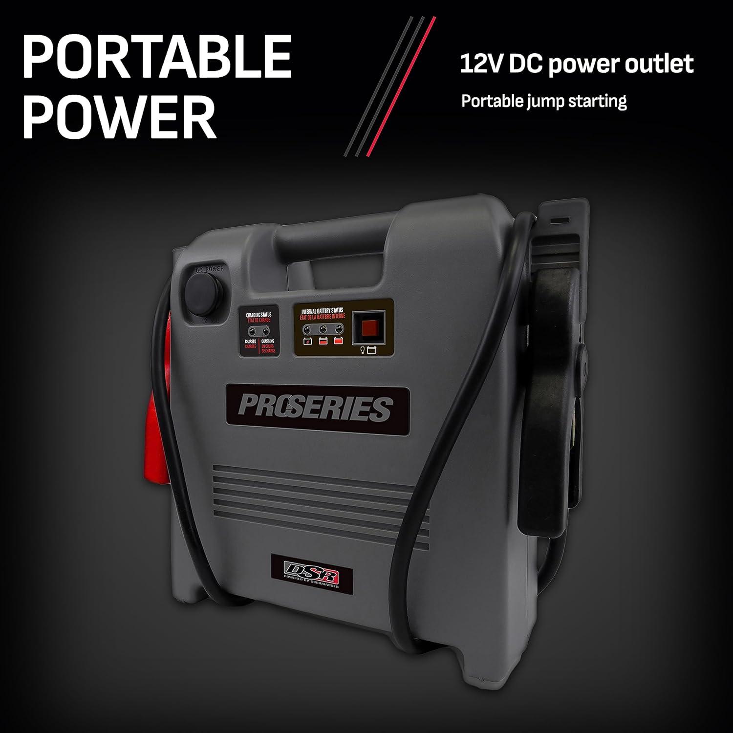 imageSchumacher Electric Car Battery Jump Starter ampamp Portable Power Station  1800 Peak Amps  12V DC Power Outlet  with Overload ampamp ShortCircuit Protection ampamp Jumper Cables  DSR119Jump Starter