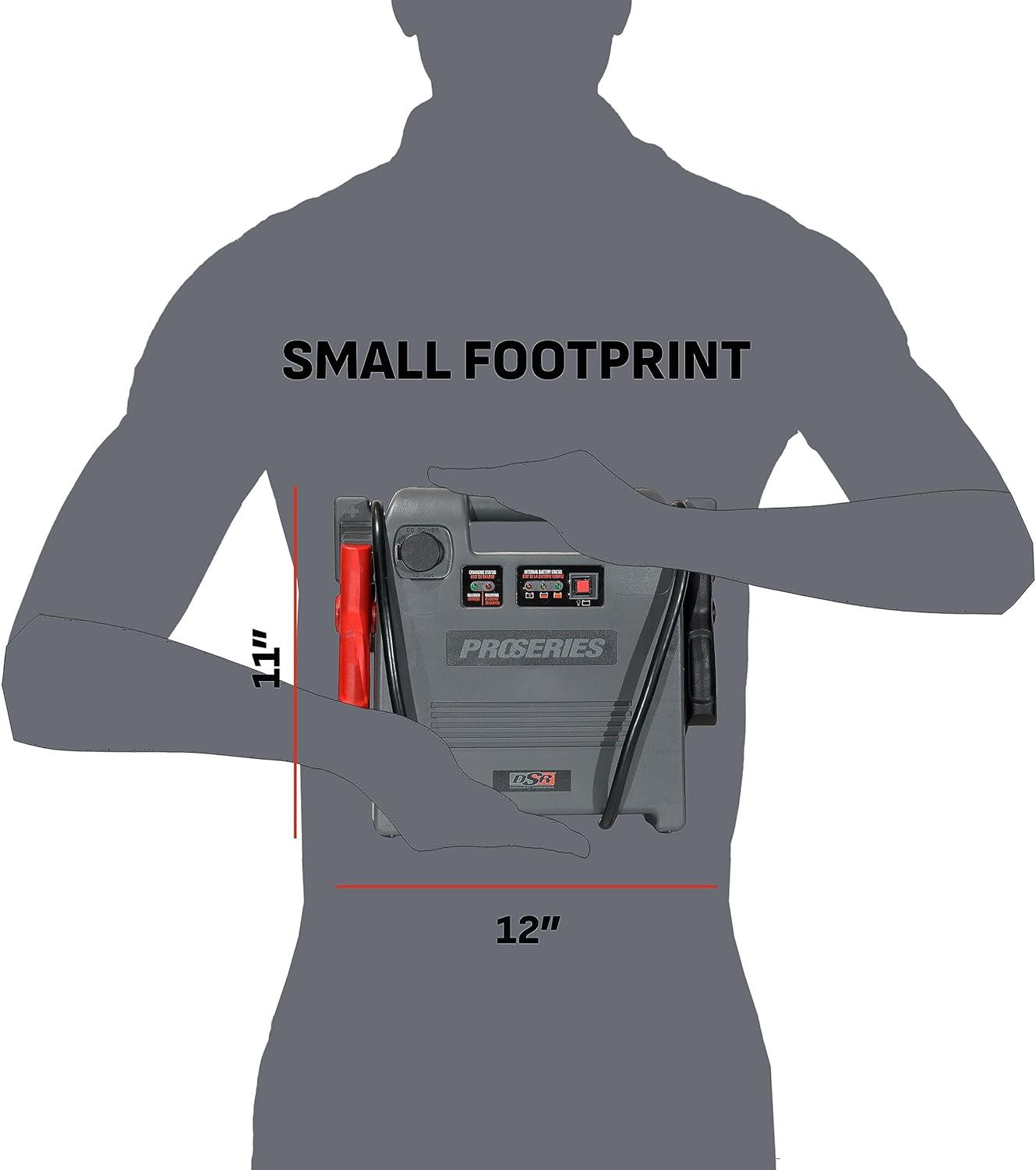 imageSchumacher Electric Car Battery Jump Starter ampamp Portable Power Station  1800 Peak Amps  12V DC Power Outlet  with Overload ampamp ShortCircuit Protection ampamp Jumper Cables  DSR119Jump Starter