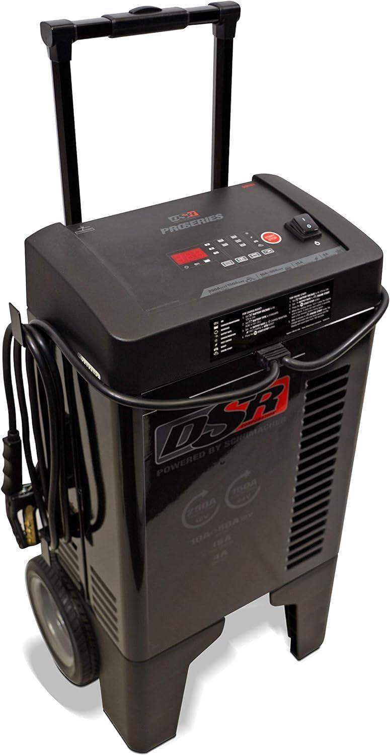 imageSchumacher Electric DSR Pro Series 12V Battery Charger ampamp Engine Starter  Heavy Duty Wheeled Battery Charger  250 Peak Amps  for Cars Trucks RVs ampamp More  DSR121DSR123