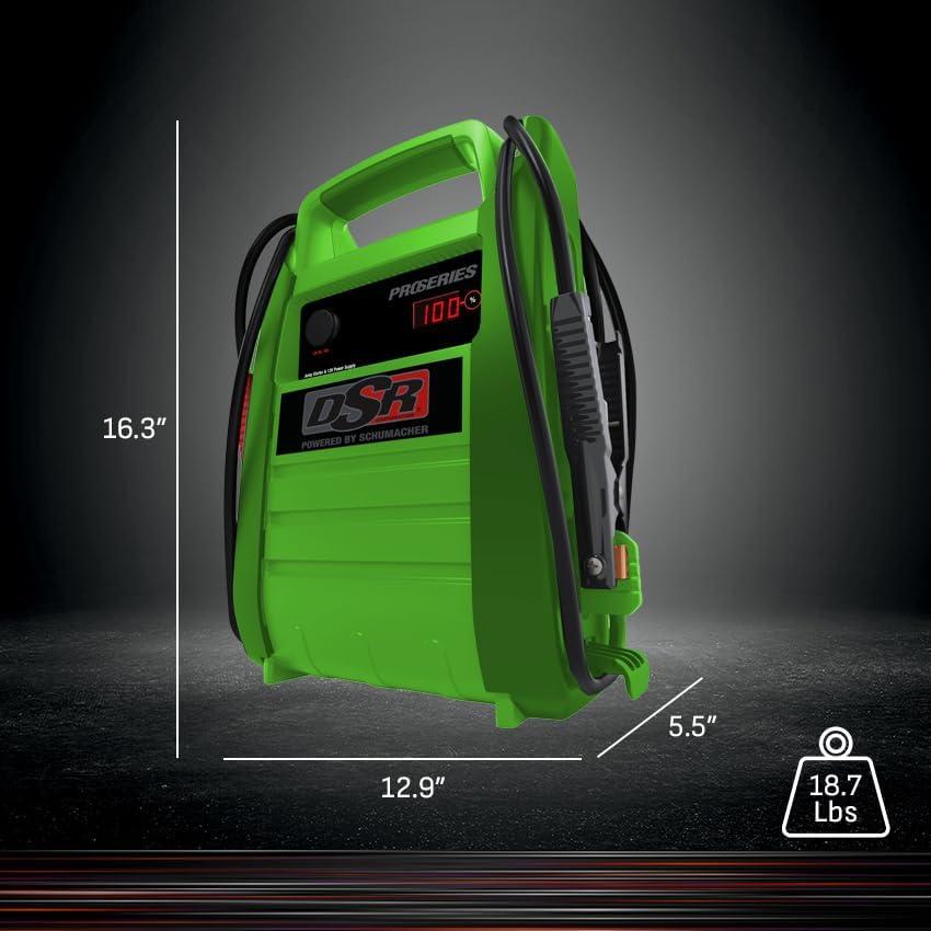 imageSchumacher Electric DSR Pro Series Portable Jump Starter ampamp Power Station  12V Jump Box for Car SUV ampamp RV Batteries  2000 Peak Amps ampamp 325 Cold Cranking Amps  12V DC Power Outlet  DSR168G