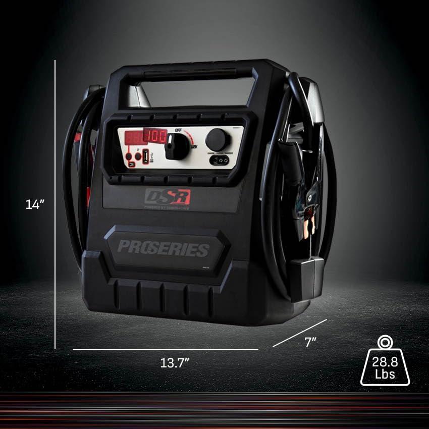 imageSchumacher Electric DSR ProSeries Car Battery Jump Starter Maintainer ampamp Portable Power Station  12V 2400 Peak Amps ampamp 500 Cranking Amps  with DC ampamp USB Charging Ports  DSR158DSR159