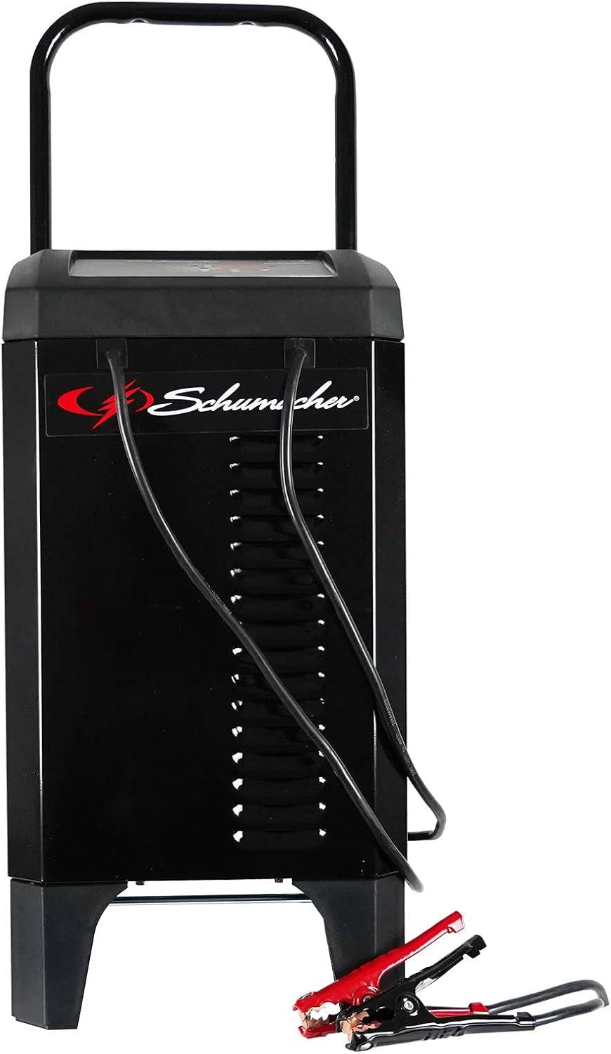 imageSchumacher Electric Wheeled Automatic 6A Car Battery Charger and 200A Engine Starter 6in1 Solution Maintainer 40A Boost for 6V12V Power Sport Automotive and Marine Batteries SC1309612V 40200A