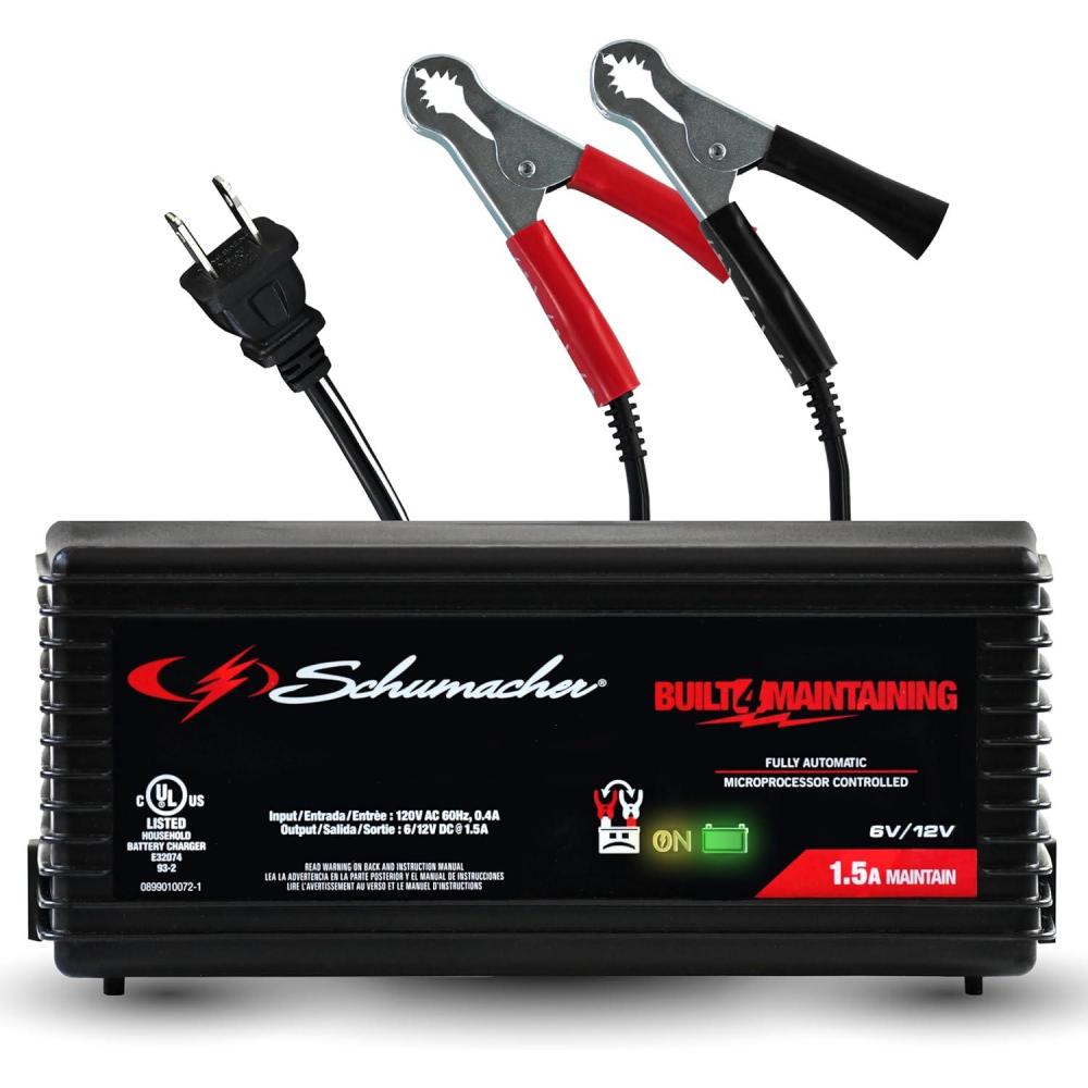 imageSchumacher Electric 15A Car Battery Charger and Maintainer 3in1 Solution for 6V12V Power Sport Automotive and Marine Batteries SC1355