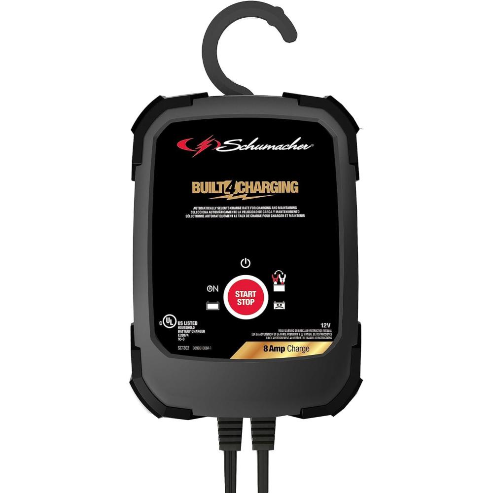 imageSchumacher Electric 8A Car Battery Charger and Maintainer 3in1 Solution for 12V Power Sport Automotive and Marine Batteries SC13028A