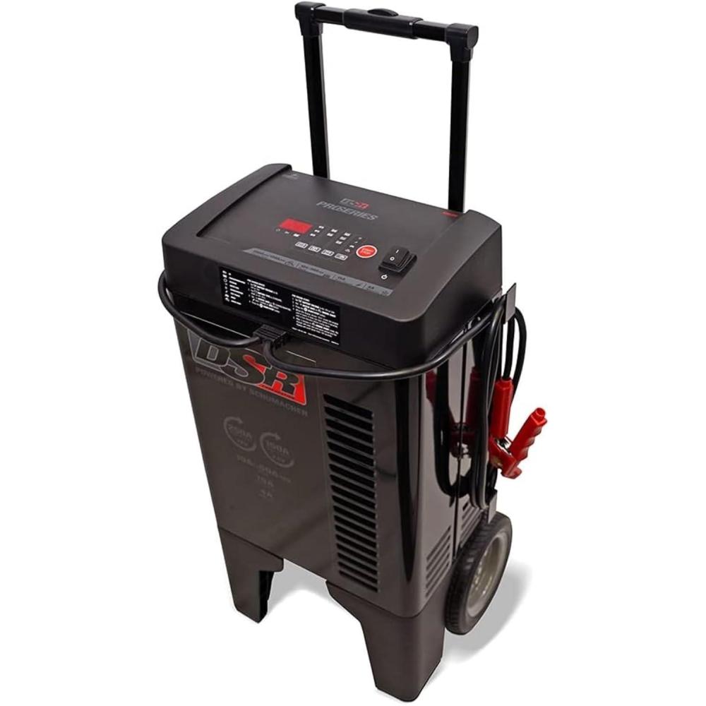 imageSchumacher Electric DSR Pro Series 12V Battery Charger ampamp Engine Starter  Heavy Duty Wheeled Battery Charger  250 Peak Amps  for Cars Trucks RVs ampamp More  DSR121DSR123