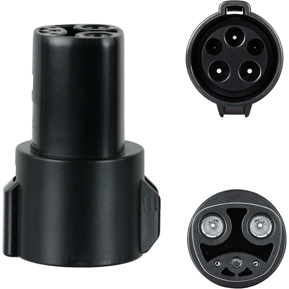 imageSchumacher Electric NACS Adapter for J1772 Compatible EV Chargers for Level 1 and Level 2 Chargers Compact Size Charge Your Tesla from Any Charger