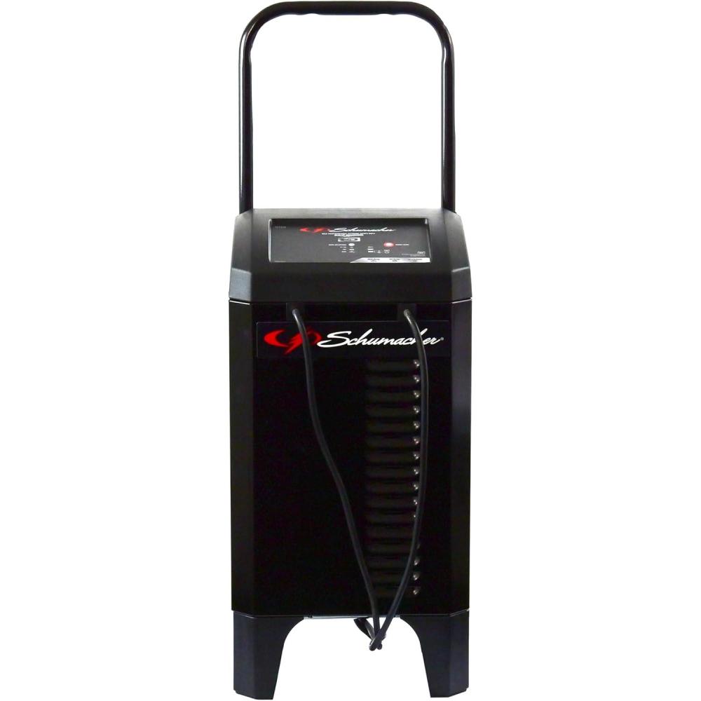imageSchumacher Electric Wheeled Automatic 6A Car Battery Charger and 200A Engine Starter 4in1 Solution Maintainer 40A Boost for 12V Power Sport Automotive and Marine Batteries SC132412V 40200A