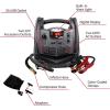 imageSchumacher Electric 1200A Car Battery Jump Starter and Portable Power Station 6in1 Solution for 12V Batteries 150PSI Air Compressor 200 Continuous400 Peak Watt Inverter SJ1332