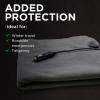 imageSchumacher Electric Heated Polar Fleece Lap Blanket SA877 64 Inch Cord for Emergencies Road Trips Camping and Tailgating Plugs into 12 Volt DC Accessory OutletGray