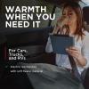 imageSchumacher Electric Heated Polar Fleece Lap Blanket SA877 64 Inch Cord for Emergencies Road Trips Camping and Tailgating Plugs into 12 Volt DC Accessory OutletGray