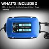 imageSchumacher Electric Ship n Shore TwoBank OnBoard 15A Car Battery Charger and Maintainer 2in1 Solution Sequential Charging for Power Sport Automotive and Marine Batteries SC16442 Bank