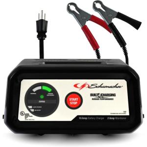 imageSchumacher Electric 10A Car Battery Charger and Maintainer 3in1 Solution for 12V Power Sport Automotive and Marine Batteries SC1282