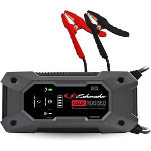 imageSchumacher Electric 1250A Rugged Lithium Car Battery Jump Starter and Portable Power PackJump Box 3in1 Solution 24A USB Charging for 12V Power Sport Automotive and Marine Batteries SL16481250 Amp