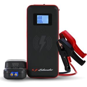 imageSchumacher Electric 2000A Lithium Car Battery Jump Starter ampamp Portable Power PackJump Box 4in1 Solution 10W Wireless ampamp 3A USB Charging for 12V Power Sport Automotive ampamp Marine Batteries SL1643