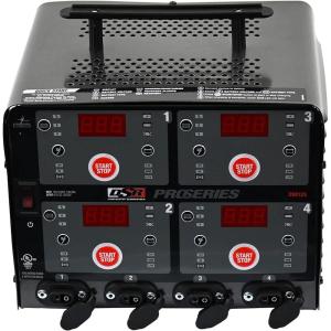 imageSchumacher Electric 4 Bank Battery Charger Maintainer  Automatic MultiBank 6V  12V Maintainer for Cars Trucks SUVs  Smart Amperage Control  Overcharge ampamp ShortCircuit Protection  DSR125Charger