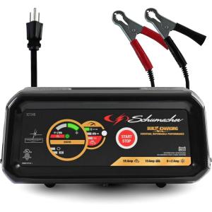 imageSchumacher Electric 6A Car Battery Charger and 55A Engine Starter 4in1 Solution Maintainer 10A Boost for 6V12V Power Sport Automotive and Marine Batteries SC1340