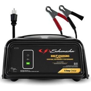 imageSchumacher Electric 6A Car Battery Charger and Maintainer 3in1 Solution for 6V12V Power Sport Automotive and Marine Batteries SC13206V12V 6A Battery Charger and Maintainer