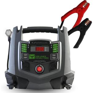 imageSchumacher Electric Farm ampamp Ranch 1200A Car Battery Jump Starter and Portable Power Station 5in1 Solution for 12V Batteries 100PSI Air Compressor 200 Continuous400 Peak Watt Inverter FR01337