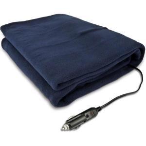 imageSchumacher Electric Heated Polar Fleece Lap Blanket SA877 64 Inch Cord for Emergencies Road Trips Camping and Tailgating Plugs into 12 Volt DC Accessory OutletNavy
