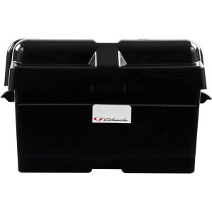 imageSchumacher Electric Marine Battery Protection Box BAFBM2 with HighDensity Polyethylene Construction to Protect from Leaking Battery Acid Black 1 Unit 2 Pieces