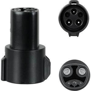 imageSchumacher Electric NACS Adapter for J1772 Compatible EV Chargers for Level 1 and Level 2 Chargers Compact Size Charge Your Tesla from Any Charger