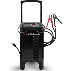 imageSchumacher Electric Wheeled Automatic 6A Car Battery Charger and 200A Engine Starter 4in1 Solution Maintainer 40A Boost for 12V Power Sport Automotive and Marine Batteries SC1324612V 40250A