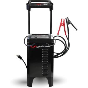 imageSchumacher Electric Wheeled Automatic 6A Car Battery Charger and 300A Engine Starter 4in1 Solution Maintainer 60A Boost for 6V12V Power Sport Automotive and Marine Batteries SC1400125275A
