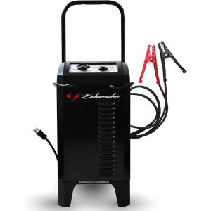 imageSchumacher Electric Wheeled Manual 10A Car Battery Charger and 250A Engine Starter 2in1 Solution 50A Boost for 6V12V Power Sport Automotive and Marine Batteries SC1445250 Amp