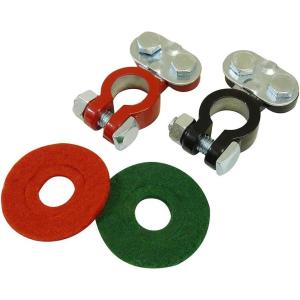 imageSchumacher Electric ZincPlated Top Terminal and Post Washer Set 3X More Conductive for Automotive Marine and Power Sport Batteries BAFTTC