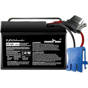 imageSchumacher Electric Charge n Ride Rechargeable Replacement Battery for Rideon Toys TB4 Compatible with Peg Perego Brand 12 Amp Hours 12 Volt